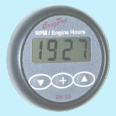 RH30 Digital Tachometer, Engine Hours and Elapsed Time Gauge with Alarms